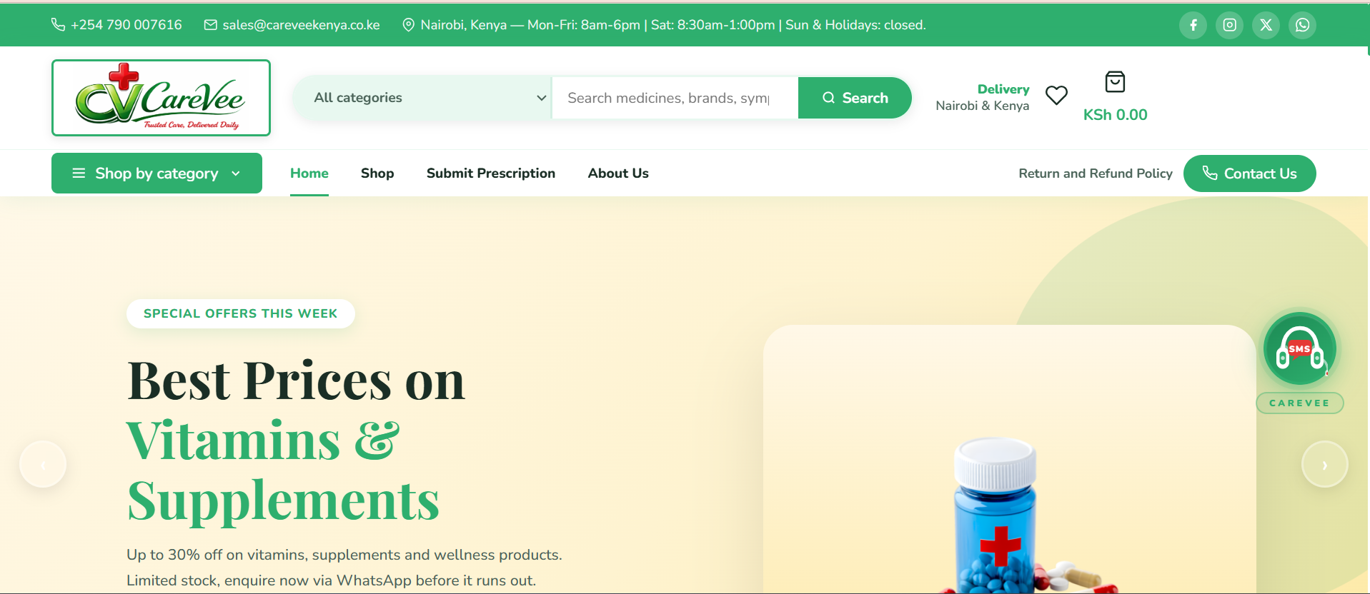 Careveek Kenya - Healthcare Website designed and developed by DevNovaTech Nairobi Kenya