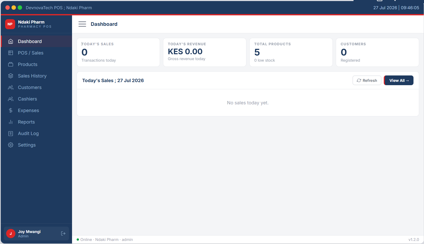 DevNovaTech POS screenshot 2, a pos system built by DevNovaTech Nairobi Kenya